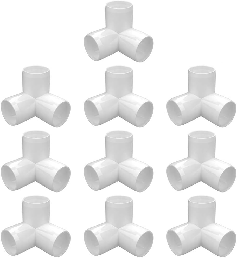 Half inch PVC 3-way fittings